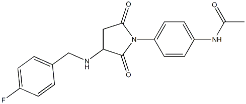 N-(4-{3-[(4-fluorobenzyl)amino]-2,5-dioxo-1-pyrrolidinyl}phenyl)acetamide Struktur