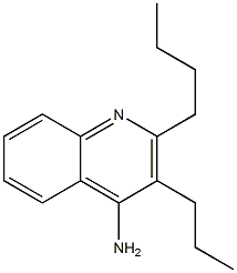 2-butyl-3-propyl-4-quinolinylamine Struktur