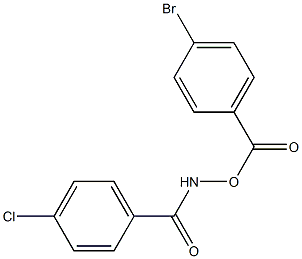 N-[(4-bromobenzoyl)oxy]-4-chlorobenzamide Struktur