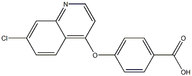 4-[(7-chloro-4-quinolinyl)oxy]benzoic acid Struktur