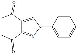 1-(3-acetyl-1-phenyl-1H-pyrazol-4-yl)ethanone Struktur