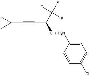 (S)-5-Chloro-alpha-(cyclopropyl ethynyl)-2-amino-alpha-(trifluromethyl)-benzene methanol. Struktur