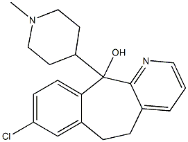 11-[N-Methyl-4-piperidinyl]11-hydroxy-8-Chloro-6,11-Dihydro-5H-benzo[5,6]cyclohepta[1,2-B]pyridine Struktur