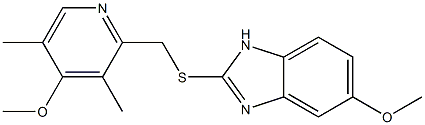 5-Methoxy-2-[[(4-methoxy-3,5-dimethylpyridine-2-yl)methyl]thio]-1H-benzimidazole Struktur