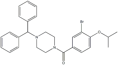 (4-benzhydryl-1-piperazinyl)(3-bromo-4-isopropoxyphenyl)methanone Struktur