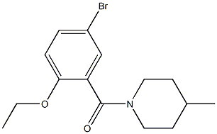 (5-bromo-2-ethoxyphenyl)(4-methyl-1-piperidinyl)methanone Struktur