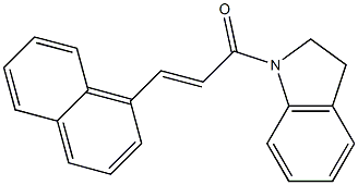 (E)-1-(2,3-dihydro-1H-indol-1-yl)-3-(1-naphthyl)-2-propen-1-one Struktur