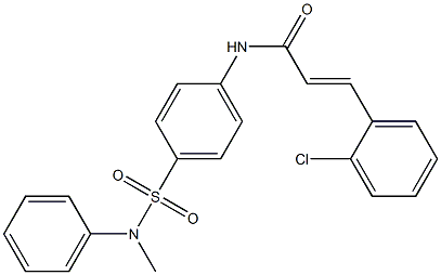 (E)-3-(2-chlorophenyl)-N-{4-[(methylanilino)sulfonyl]phenyl}-2-propenamide Struktur