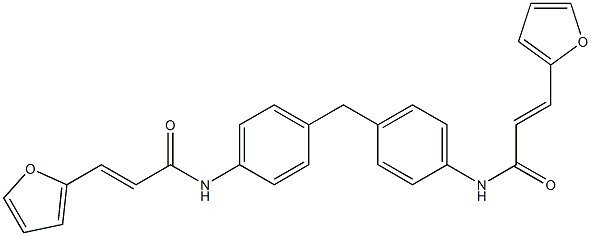 (E)-3-(2-furyl)-N-[4-(4-{[(E)-3-(2-furyl)-2-propenoyl]amino}benzyl)phenyl]-2-propenamide Struktur