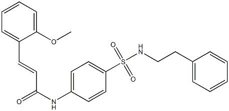 (E)-3-(2-methoxyphenyl)-N-{4-[(phenethylamino)sulfonyl]phenyl}-2-propenamide Struktur