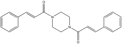 (E)-3-phenyl-1-{4-[(E)-3-phenyl-2-propenoyl]-1-piperazinyl}-2-propen-1-one Struktur