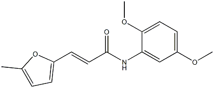 (E)-N-(2,5-dimethoxyphenyl)-3-(5-methyl-2-furyl)-2-propenamide Struktur