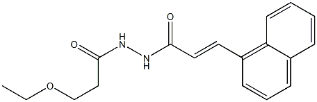 (E)-N'-(3-ethoxypropanoyl)-3-(1-naphthyl)-2-propenohydrazide Struktur