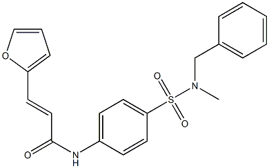 (E)-N-(4-{[benzyl(methyl)amino]sulfonyl}phenyl)-3-(2-furyl)-2-propenamide Struktur