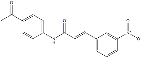 (E)-N-(4-acetylphenyl)-3-(3-nitrophenyl)-2-propenamide Struktur