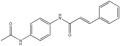 (E)-N-[4-(acetylamino)phenyl]-3-phenyl-2-propenamide Struktur