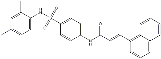 (E)-N-{4-[(2,4-dimethylanilino)sulfonyl]phenyl}-3-(1-naphthyl)-2-propenamide Struktur