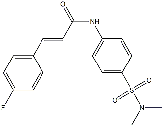 (E)-N-{4-[(dimethylamino)sulfonyl]phenyl}-3-(4-fluorophenyl)-2-propenamide Struktur