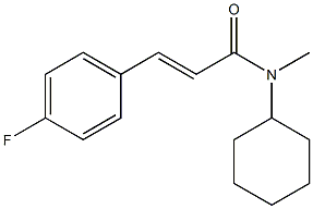 (E)-N-cyclohexyl-3-(4-fluorophenyl)-N-methyl-2-propenamide Struktur