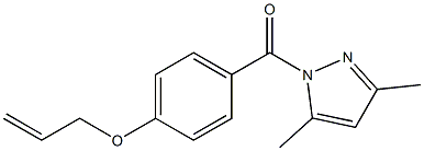 [4-(allyloxy)phenyl](3,5-dimethyl-1H-pyrazol-1-yl)methanone Struktur