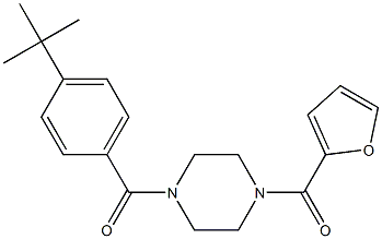 {4-[4-(tert-butyl)benzoyl]-1-piperazinyl}(2-furyl)methanone Struktur