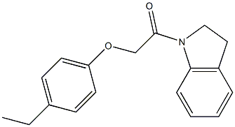 1-(2,3-dihydro-1H-indol-1-yl)-2-(4-ethylphenoxy)-1-ethanone Struktur