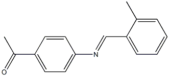 1-(4-{[(E)-(2-methylphenyl)methylidene]amino}phenyl)-1-ethanone Struktur