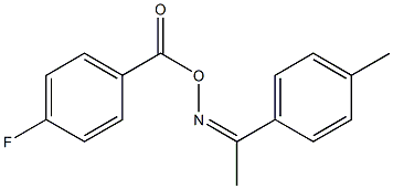 N-[(4-fluorobenzoyl)oxy]-N-[(Z)-1-(4-methylphenyl)ethylidene]amine Struktur