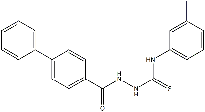 2-([1,1'-biphenyl]-4-ylcarbonyl)-N-(3-methylphenyl)-1-hydrazinecarbothioamide Struktur