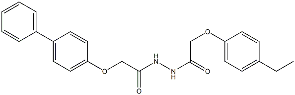 2-([1,1'-biphenyl]-4-yloxy)-N'-[2-(4-ethylphenoxy)acetyl]acetohydrazide Struktur