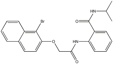 2-({2-[(1-bromo-2-naphthyl)oxy]acetyl}amino)-N-isopropylbenzamide Struktur