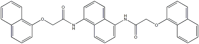 2-(1-naphthyloxy)-N-(5-{[2-(1-naphthyloxy)acetyl]amino}-1-naphthyl)acetamide Struktur