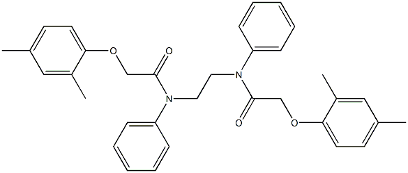 2-(2,4-dimethylphenoxy)-N-(2-{[2-(2,4-dimethylphenoxy)acetyl]anilino}ethyl)-N-phenylacetamide Struktur