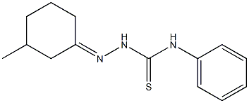 2-(3-methylcyclohexylidene)-N-phenyl-1-hydrazinecarbothioamide Struktur