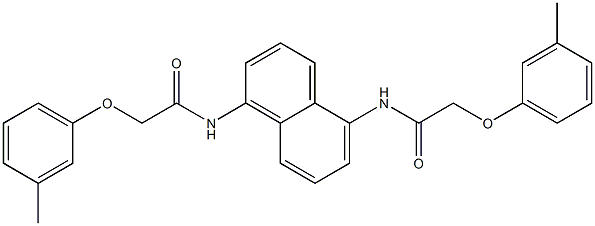 2-(3-methylphenoxy)-N-(5-{[2-(3-methylphenoxy)acetyl]amino}-1-naphthyl)acetamide Struktur