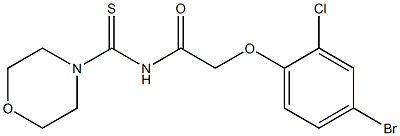 2-(4-bromo-2-chlorophenoxy)-N-(4-morpholinylcarbothioyl)acetamide Struktur