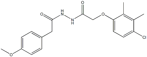 2-(4-chloro-2,3-dimethylphenoxy)-N'-[2-(4-methoxyphenyl)acetyl]acetohydrazide Struktur