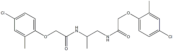 2-(4-chloro-2-methylphenoxy)-N-(2-{[2-(4-chloro-2-methylphenoxy)acetyl]amino}-1-methylethyl)acetamide Struktur