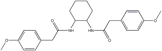 2-(4-methoxyphenyl)-N-(2-{[2-(4-methoxyphenyl)acetyl]amino}cyclohexyl)acetamide Struktur