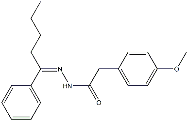 2-(4-methoxyphenyl)-N'-[(Z)-1-phenylpentylidene]acetohydrazide Struktur