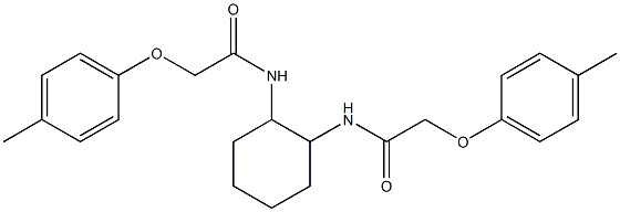 2-(4-methylphenoxy)-N-(2-{[2-(4-methylphenoxy)acetyl]amino}cyclohexyl)acetamide Struktur