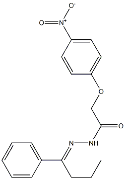 2-(4-nitrophenoxy)-N'-[(E)-1-phenylbutylidene]acetohydrazide Struktur