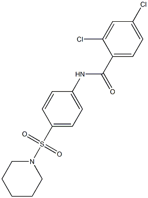 2,4-dichloro-N-[4-(1-piperidinylsulfonyl)phenyl]benzamide Struktur