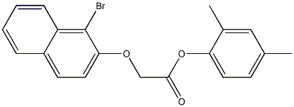 2,4-dimethylphenyl 2-[(1-bromo-2-naphthyl)oxy]acetate Struktur