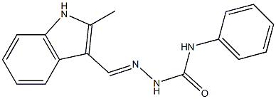 2-[(E)-(2-methyl-1H-indol-3-yl)methylidene]-N-phenyl-1-hydrazinecarboxamide Struktur