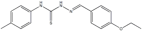 2-[(E)-(4-ethoxyphenyl)methylidene]-N-(4-methylphenyl)-1-hydrazinecarbothioamide Struktur