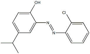 2-[(E)-2-(2-chlorophenyl)diazenyl]-4-isopropylphenol Struktur