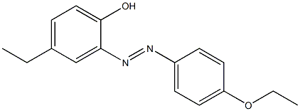 2-[(E)-2-(4-ethoxyphenyl)diazenyl]-4-ethylphenol Struktur