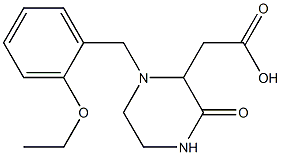 2-[1-(2-ethoxybenzyl)-3-oxo-2-piperazinyl]acetic acid Struktur