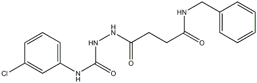 2-[4-(benzylamino)-4-oxobutanoyl]-N-(3-chlorophenyl)-1-hydrazinecarboxamide Struktur